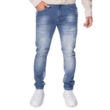 Imagem de Calça Jeans Masculina Dixie Reta Azul Claro, Azul claro, 46