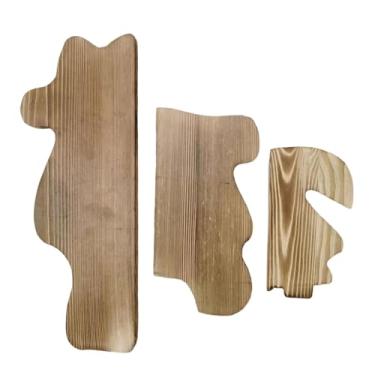 Imagem de predolo 3 peças de prateleiras flutuantes para banheiro, prateleiras de armazenamento de parede, organizador decorativo, suporte para vaso sanitário, estilo, Marrom Escuro