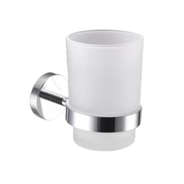 Imagem de Conjunto de banheiro de aço inoxidável cromado de parede, suporte para toalha, escova de vaso sanitário, suporte para sabonete, gancho para roupão e porta-copos