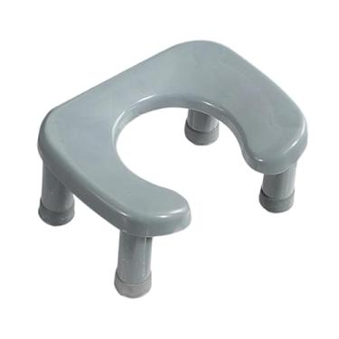 Imagem de IEUDNS Banco sanitário agachado, apoio para os pés, adultos, crianças, idosos, ergonômico, portátil, fácil armazenamento, prático, resistente, para cocô, Gray S
