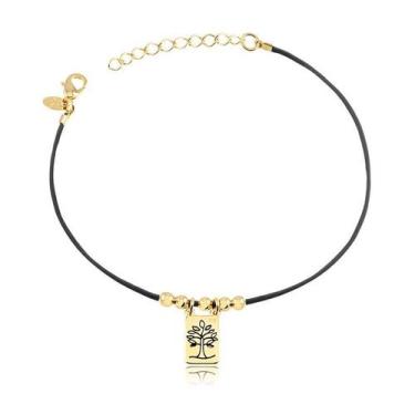 Imagem de Pulseira Pai Heroi 18cm Com Extensor De 3cm Com Couro Preto - Radhau J