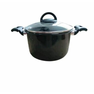 Imagem de Leiteira Esmaltada, Jarra para Ferver Leite, para FogõEs de InduçãO(Preto t vidro,14 cm)