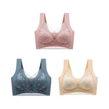 Imagem de Conjunto De Lingerie Feminina plus Size Com Sutiã Push up De Renda E D