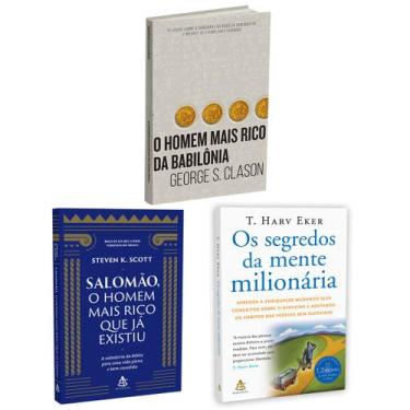 Imagem de Kit 3livros, O Homem Mais Rico da Babilônia + Salomão, O Homem Mais Ri