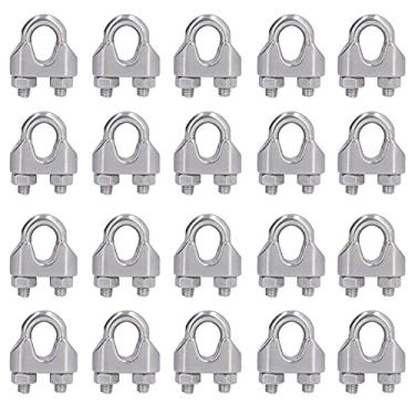 Imagem de Conjunto de Braçadeira de Cabo Fixadores Fortes de Clipe de Cabo, 20 Peças de Braçadeiras de Aço Inoxidável para Cargas Fixas (M2(2mm))