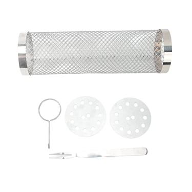 Imagem de Cesta de Grelhar de Aço Inoxidável, Cesta Churrasqueira para Mais Alimentos Simultaneamente, Aplicação Ampla, Fácil Virar e Design Rolável, Limpeza Simples Aço Inoxidável (29.5 cm/11,6in)