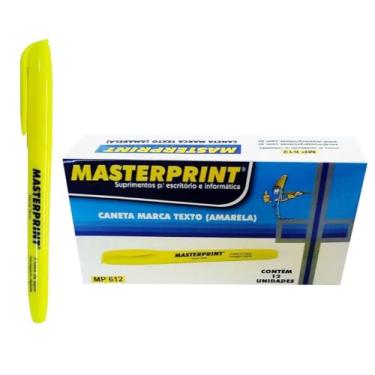 Imagem de Caneta Marca Texto, Masterprint, Amarela, Caixa com 12