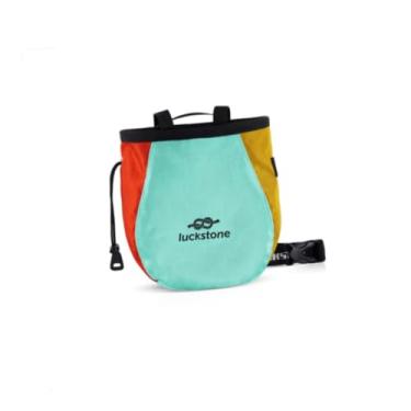 Imagem de Generic Bolsa de giz para escalada, equipamento de escalada, acessórios recarregáveis, bolsa de transporte de giz, de armazenamento para treinamento, Verde Vermelho Amarelo