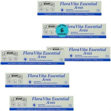 Imagem de Alcon flora vita essential para aves passáros 6g kit com 6