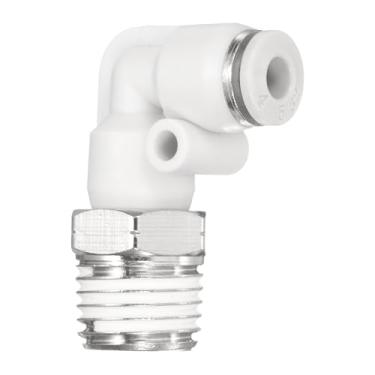 Imagem de HARFINGTON Conexões Push to Connect Cotovelo Macho Tubo de 5/32 Polegada OD x 1/4 Polegada NPT Rosca Plástico Conexão Rápida Mangueira de Ar Kit de Encaixe Pneumático Conector de Bloqueio de Pressão