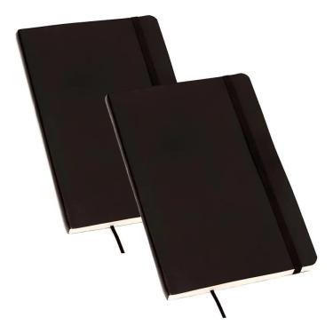 Imagem de Kit 2 Caderneta Tipo Moleskine Caderno Executivo 80 Folhas