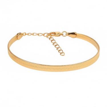 Imagem de VIRENZA Pulseira Bracelete Laminada Folheada Ouro 18k