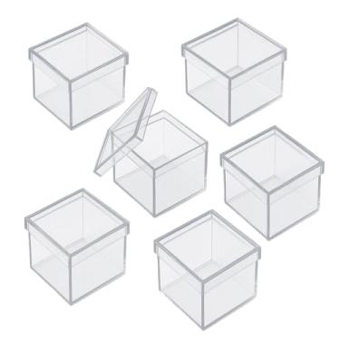 Imagem de Kit Caixinhas Acrílicas 5x5cm – 10 a 100 un. Caixa Transparente p/ Lembrancinha Festa Infantil(80)