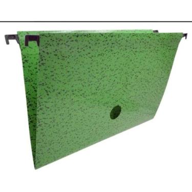 Imagem de Pasta Suspensa Marmorizada Verde Haste PVC Plastificada 20un - TP Past