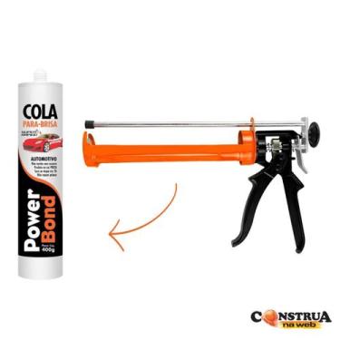 Imagem de 1 Aplicador De Silicone Alta Pressão + 1 Cola Parabrisas Vidros Automo