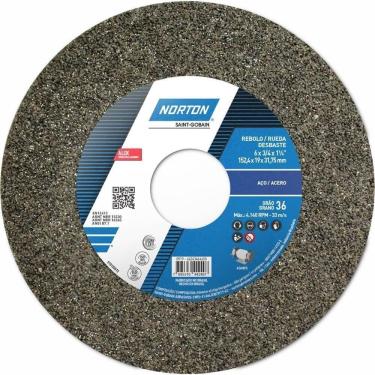 Imagem de Rebolo Para Desbaste De Metal Art A36 Qvs 152,4x19,0x31,75mm - 66243464650 - Norton