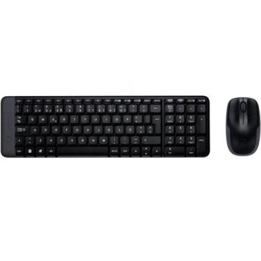 Imagem de Kit Teclado e Mouse Logitech MK220 Sem Fio Black ABNT2