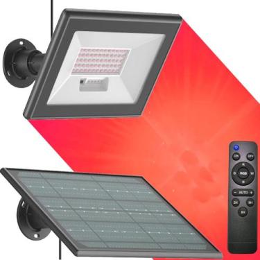 Imagem de Refletor Solar Jardim 60 Leds 600x Colorida Verde Amarela Azul Vermelh