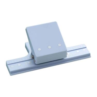 Imagem de Tachiuwa Furador de papel com 3 furos, álbuns faça você mesmo, estúdio de sala de aula em casa, escritório, escola, materiais de artesanato, mini furador sem, Azul