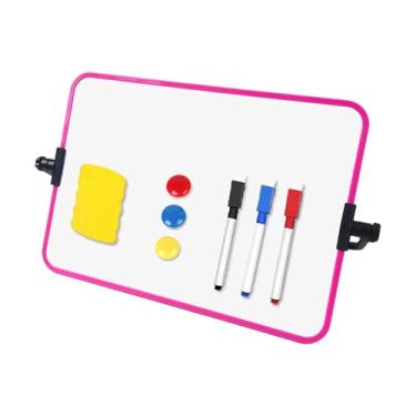 Imagem de Fenteer Quadro branco pequeno portátil, quadro branco compacto e suave, reutilizável com caneta, para escritório, lista de tarefas domésticas, Rosa