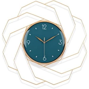 Imagem de Relógio de parede silencioso relógio de parede interior casa sala de estar elegante moderno criativo movimento silencioso relógio de parede estilo nórdico relógio de parede arte minimalista relógio