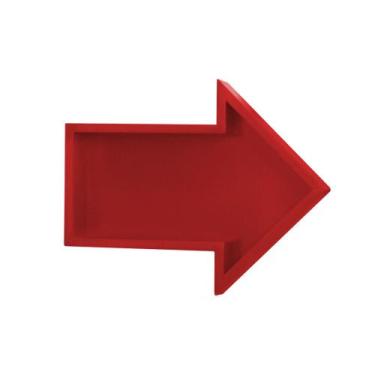 Imagem de Nicho Seta Vermelho Prateleira Decorativa para Quarto Infantil Menina 