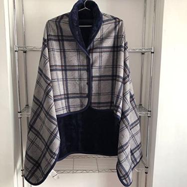 Imagem de Cobertor para cadeira de rodas, cachecol xadrez, cobertor leve para cadeira de rodas, pernas, capa de aquecedor de pés, proteção contra o vento, bolsa de dormir, caponcho para usuários de cadeira de