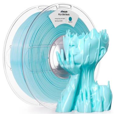 Imagem de Filamento de impressora 3D AMOLEN Silk PLA Baby Blue 1,75 mm 1 kg