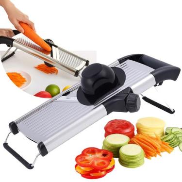 Imagem de Mandolin Fatiador Cortador Ralador De Legumes E Verduras Todo De Inox 