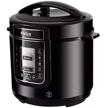Imagem de Panela De Pressão Philco Digital 6l Inox Preta 127v, Preto, 110V