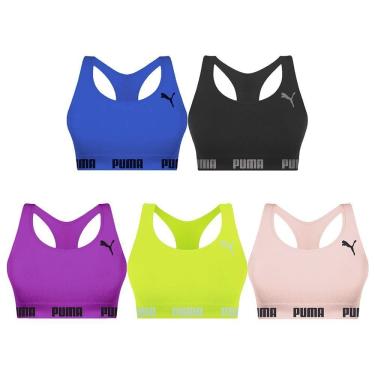 Imagem de Kit 5 Tops Puma Nadador Sem Costura Feminino