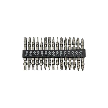 Imagem de Bits Ponta Dupla Laranja 65 mm Jogo 15 Peças Western