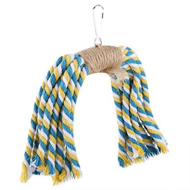 Imagem de YOUTHINK Brinquedo para Mastigar Pássaros, Corda de Algodão para Mastigar Pássaros, Poleiro e Balanço de Corda de Algodão Colorido para Papagaios, Brinquedo para e Preening para de Estimação,