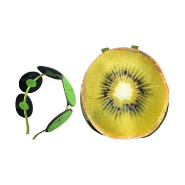 Imagem de UGPLM Fantasia de Frutas Confortável com Acessório de Cabeça para Atividades Festivais Performance, Kiwi Adulto