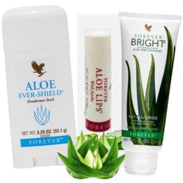Imagem de Desodorante Natural + Protetor Labial + Gel Dental Aloevera - Forever 