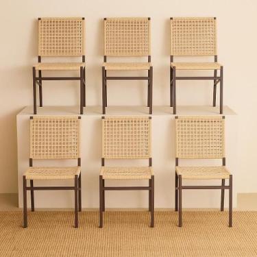 Imagem de Cadeira Corda Nautica Marrom  Sala, Varanda, Sacada, Cozinha - Cadeira