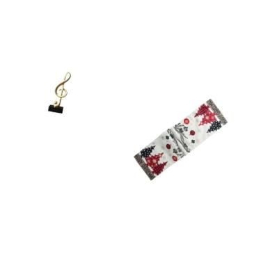 Imagem de Fenteer Enfeite de Mesa com Nota Musical de Resina E Design de árvore de Natal, Peça Central Criativa de Inverno para Mesa, Lareira, Presente de Inauguração D