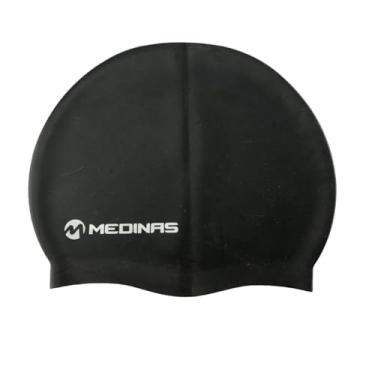 Imagem de Touca de Natação Medinas Silicone Classic Jovens e Adultos Livre de Rasgos (Preto)