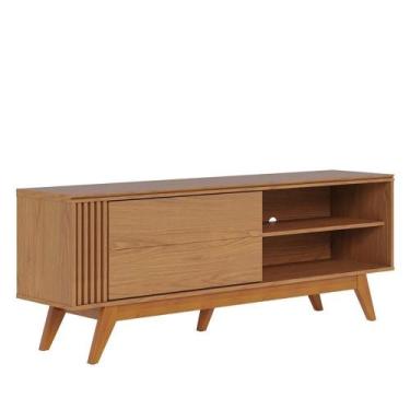 Imagem de Rack Para Sala De Estar Tv 60 Pol Quebec C04 Freijó - Lyam Decor