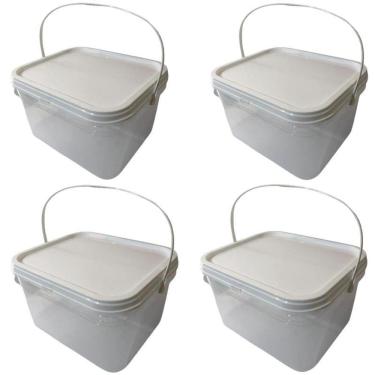 Imagem de Balde 2-4L Para Armazenamento De Presunto Cru-Kit 4 Pçs