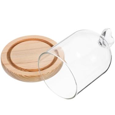 Imagem de ULTECHNOVO Cúpula de Vidro para Exibição Com Base de Madeira Maciça, Cúpula de Vidro Transparente para Terrário, Ideal para Plantas, Objetos de Coleção E Estatuetas.