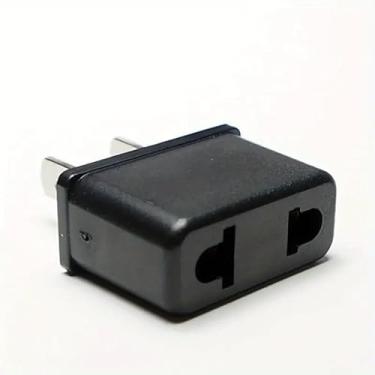 Imagem de Carregador de viagem Adaptador de tomada europeu para conversor de energia de plugue da UE para EUA, adaptador de tomada Europa UE Euro para EUA Carregador de viagem Conversor de energia CA (preto