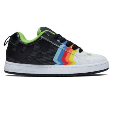 Imagem de DC 43i Court Graffik Tênis de skate masculino, Preto/Branco/Multi, 39