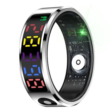 Imagem de EBTOOLS Anel inteligente com tela sensível ao toque colorida, rastreador de atividades para mulheres e homens, vários modos esportivos, controle de gestos, controle de aplicativos, IP68, rastreador de