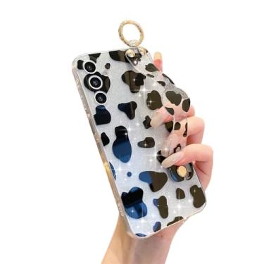 Imagem de YOUWUMA Capa protetora à prova de choque para Samsung Galaxy A15 5G com alça de pulso para mulheres e meninas (vaca)