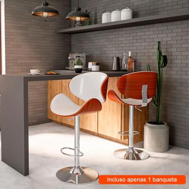 Imagem de Banqueta Giratória Edam Branca