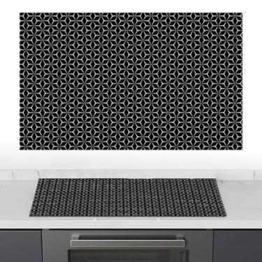 Imagem de Tapete protetor de placa de indução, à prova de arranhões, resistente ao calor, 78 x 52 cm, tapetes grandes de silicone para fogão de indução, fogões elétricos, cozinha, bancada, tapete