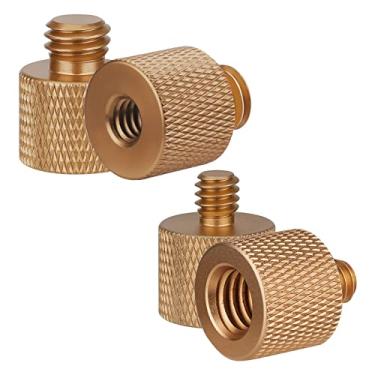 Imagem de Conjunto de adaptadores de rosca de microfone, adaptador de suporte de microfone para câmera, parafuso e monitor, suporte de microfone, filmadora, tripé, monopé, 1/4 fêmea para 3/8 macho e 3/8 fêmea