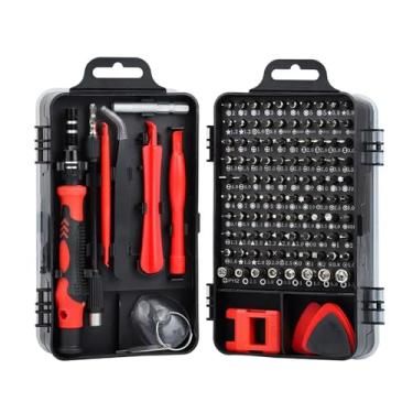 Imagem de Conjunto de chaves de fenda de precisão 115 em 1, mini kit de ferramentas de reparo magnético profissional, chave de fenda pequena multifuncional para Macbook, telefone, computador, relógio, console