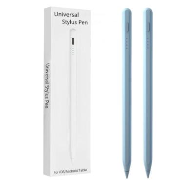 Imagem de 2 canetas Stylus para tablet Samsung Galaxy Tab A9/A8/A7 para iOS/Android/Windows Stylists Pen com duas telas sensíveis ao toque (azul)